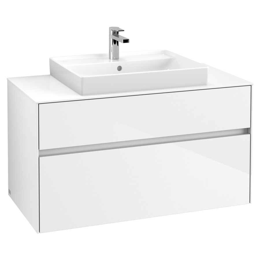 Élément inférieur COLLARO
100,0 x 54,8 x 50,0 cm
pour lavabo Collaro 211 815
élément à 2 tiroirs
avec éclairage LED