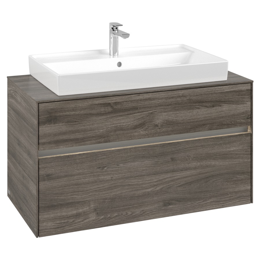 Élément inférieur COLLARO
100,0 x 54,8 x 50,0 cm
pour lavabo Collaro 211 822
élément à 2 tiroirs
avec éclairage LED