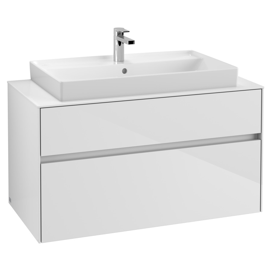 Élément inférieur COLLARO
100,0 x 54,8 x 50,0 cm
pour lavabo Collaro 211 822
élément à 2 tiroirs
avec éclairage LED