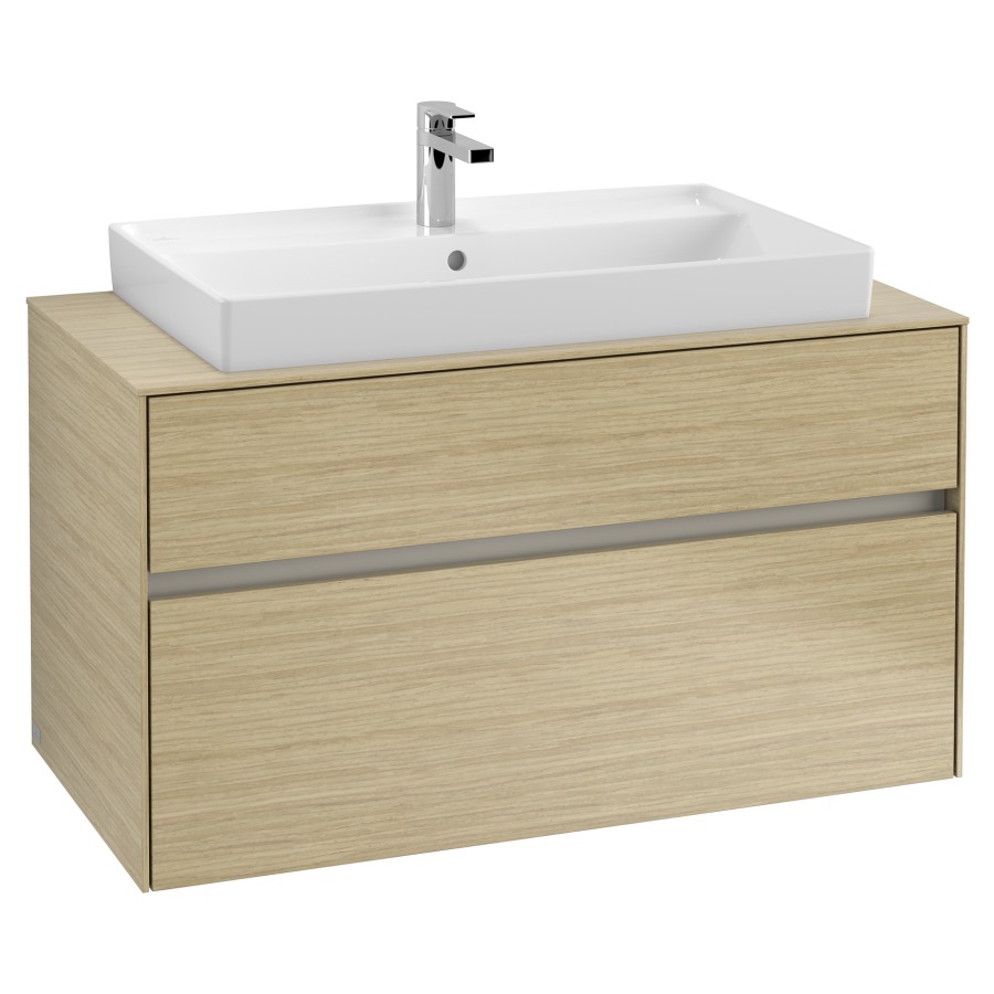 Élément inférieur COLLARO
100,0 x 54,8 x 50,0 cm
pour lavabo Collaro 211 822
élément à 2 tiroirs
avec éclairage LED