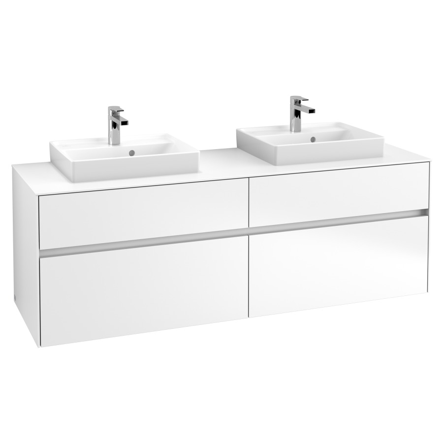 Élément inférieur COLLARO
160,0 x 54,8 x 50,0 cm
pour 2 lavabos
pour lave-mains Collaro
211 797
2 éléments à chacun 2 tiroirs
avec éclairage LED