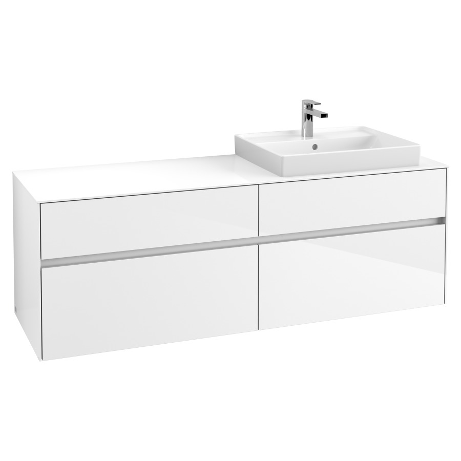 Élément inférieur COLLARO
160,0 x 54,8 x 50,0 cm
lavabo à droite
pour lavabo Collaro 211 815
2 éléments à chacun 2 tiroirs
avec éclairage LED