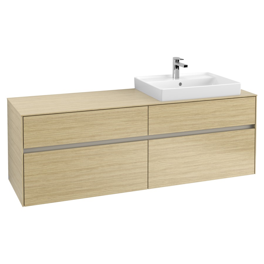 Élément inférieur COLLARO
160,0 x 54,8 x 50,0 cm
lavabo à droite
pour lavabo Collaro 211 815
2 éléments à chacun 2 tiroirs
avec éclairage LED