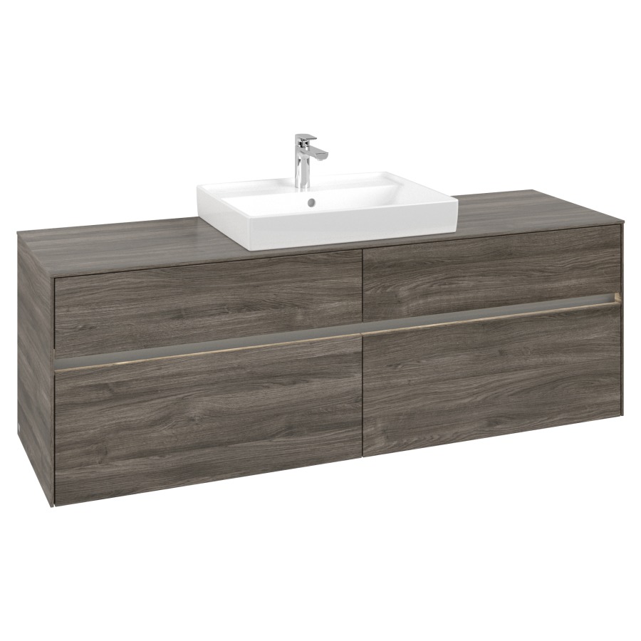 Élément inférieur COLLARO
160,0 x 54,8 x 50,0 cm
pour lavabo Collaro 211 815
2 éléments à chacun 2 tiroirs
avec éclairage LED