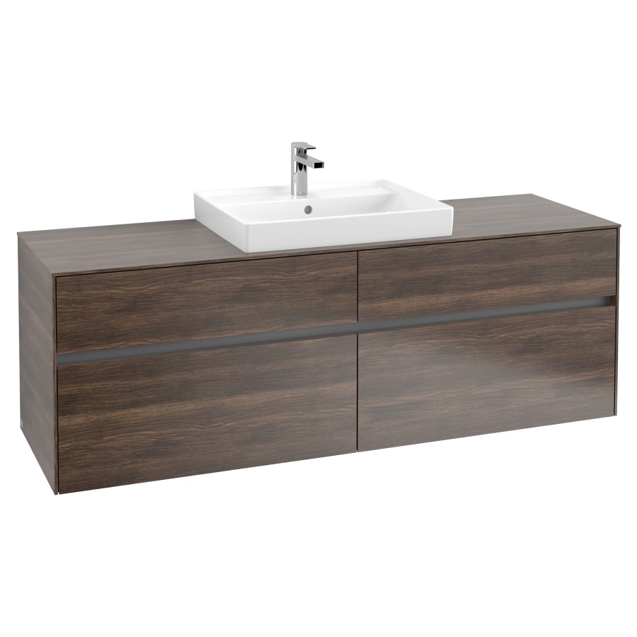 Élément inférieur COLLARO
160,0 x 54,8 x 50,0 cm
pour lavabo Collaro 211 815
2 éléments à chacun 2 tiroirs
avec éclairage LED