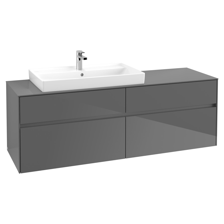 Élément inférieur COLLARO
160,0 x 54,8 x 50,0 cm
lavabo à gauche
pour lavabo Collaro 211 822
2 éléments à chacun 2 tiroirs
avec éclairage LED