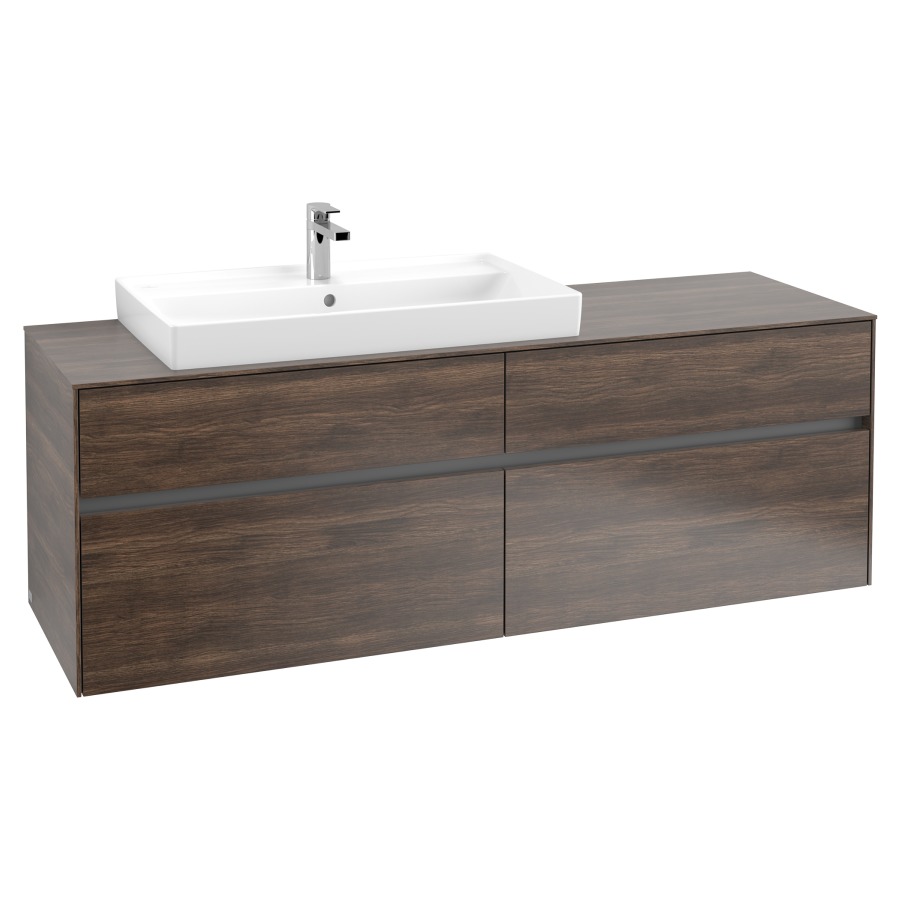 Élément inférieur COLLARO
160,0 x 54,8 x 50,0 cm
lavabo à gauche
pour lavabo Collaro 211 822
2 éléments à chacun 2 tiroirs
avec éclairage LED