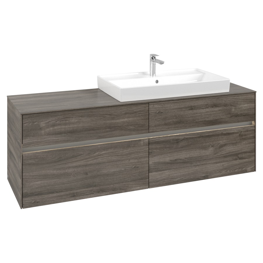 Élément inférieur COLLARO
160,0 x 54,8 x 50,0 cm
lavabo à droite
pour lavabo Collaro 211 822
2 éléments à chacun 2 tiroirs
avec éclairage LED