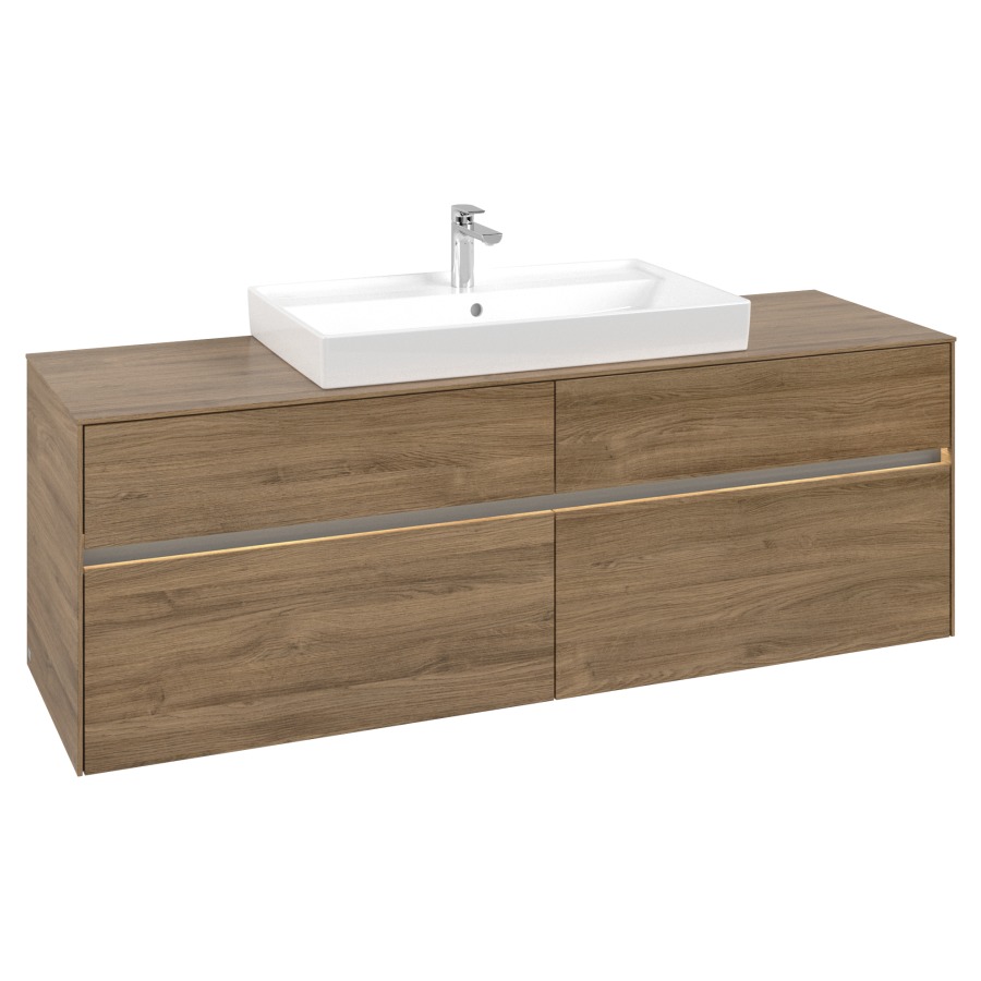 Élément inférieur COLLARO
160,0 x 54,8 x 50,0 cm
pour lavabo Collaro 211 822
2 éléments à chacun 2 tiroirs
avec éclairage LED