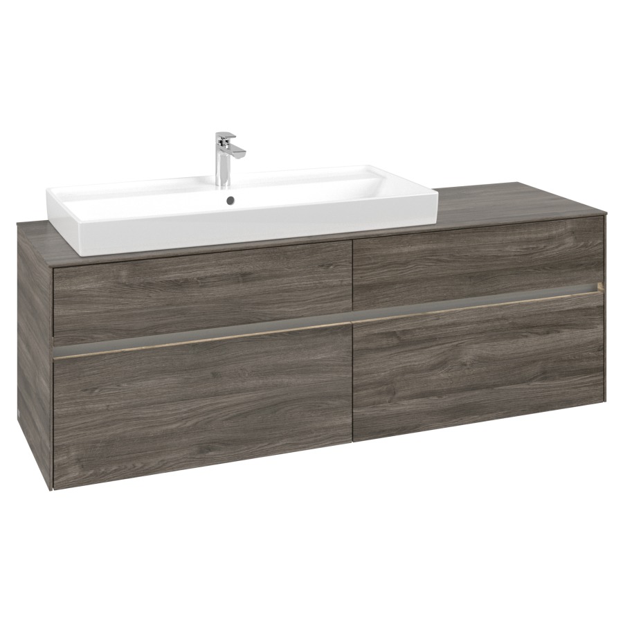 Élément inférieur COLLARO
160,0 x 54,8 x 50,0 cm
lavabo à gauche
pour lavabo Collaro 211 825
2 éléments à chacun 2 tiroirs
avec éclairage LED