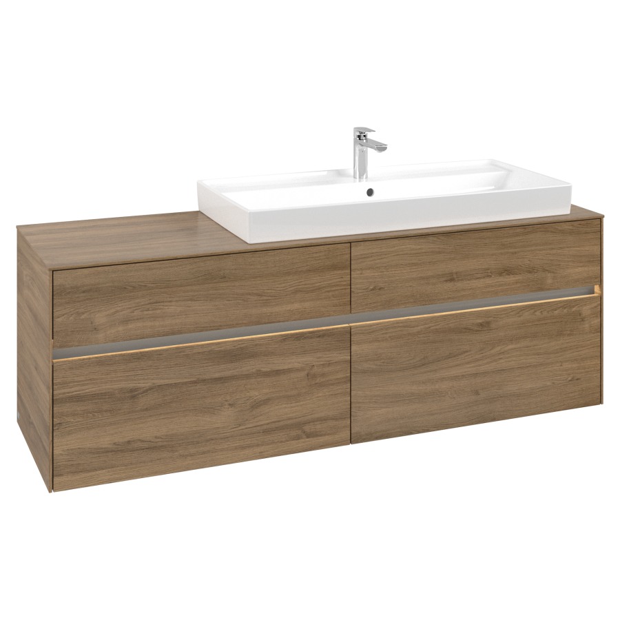 Élément inférieur COLLARO
160,0 x 54,8 x 50,0 cm
lavabo à droite
pour lavabo Collaro 211 825
2 éléments à chacun 2 tiroirs
avec éclairage LED
