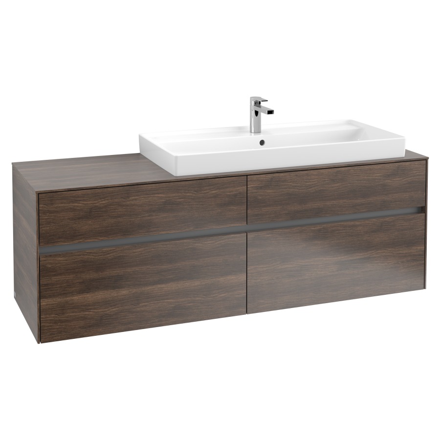 Élément inférieur COLLARO
160,0 x 54,8 x 50,0 cm
lavabo à droite
pour lavabo Collaro 211 825
2 éléments à chacun 2 tiroirs
avec éclairage LED