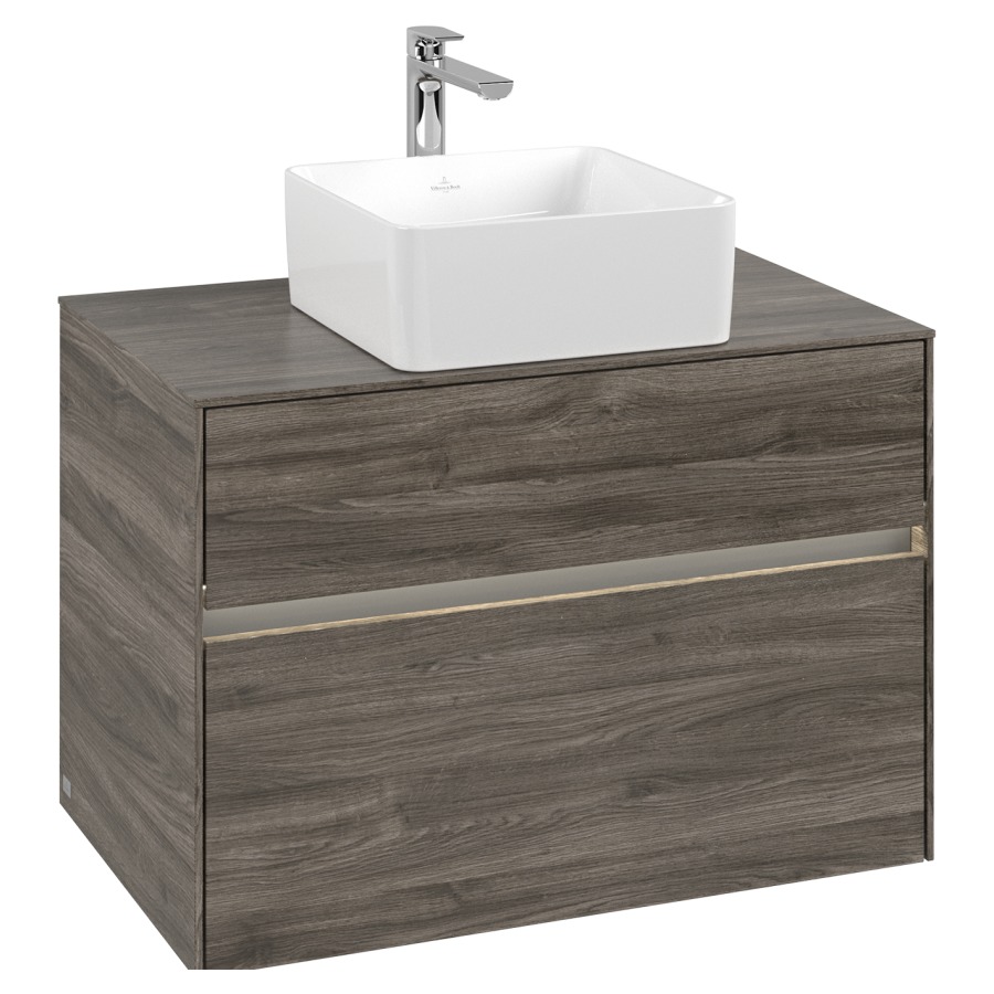 Élément inférieur COLLARO
80 x 54,8 x 50 cm
élément à 2 tiroirs
avec éclairage LED
