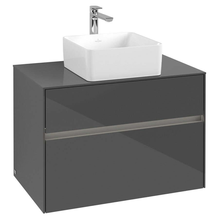 Élément inférieur COLLARO
80 x 54,8 x 50 cm
élément à 2 tiroirs
avec éclairage LED