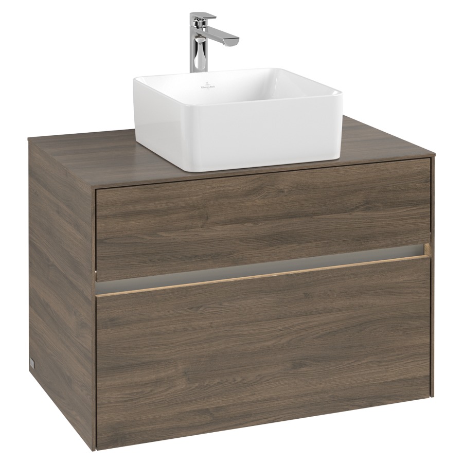 Élément inférieur COLLARO
80 x 54,8 x 50 cm
élément à 2 tiroirs
avec éclairage LED