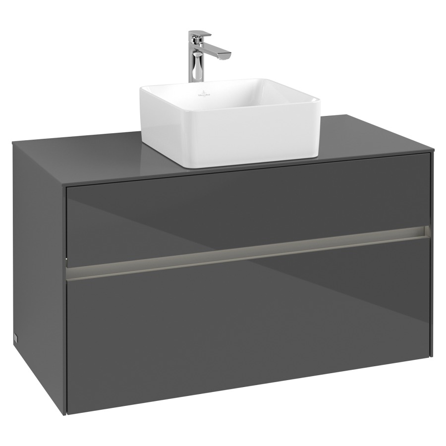 Élément inférieur COLLARO
100 x 54,8 x 50 cm
élément à 2 tiroirs
avec éclairage LED