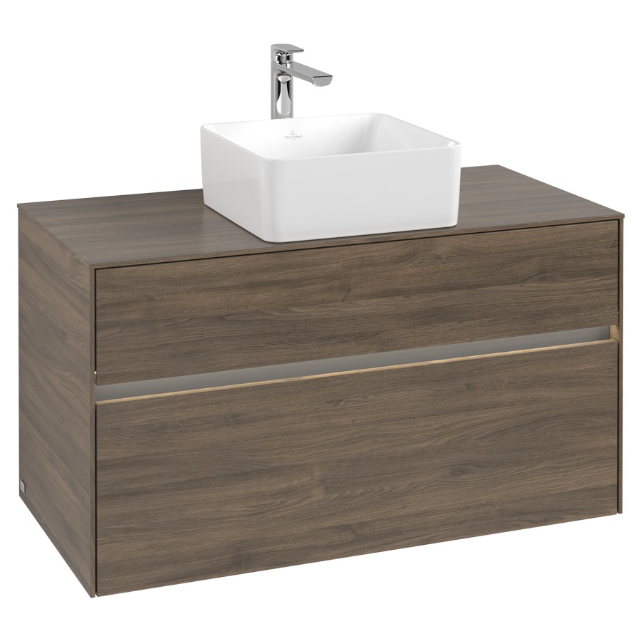 Élément inférieur COLLARO
100 x 54,8 x 50 cm
élément à 2 tiroirs
avec éclairage LED