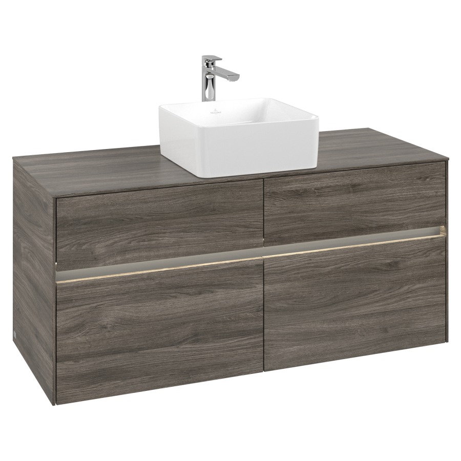 Élément inférieur COLLARO
120 x 54,8 x 50 cm
2 éléments à chacun 2 tiroirs
avec éclairage LED