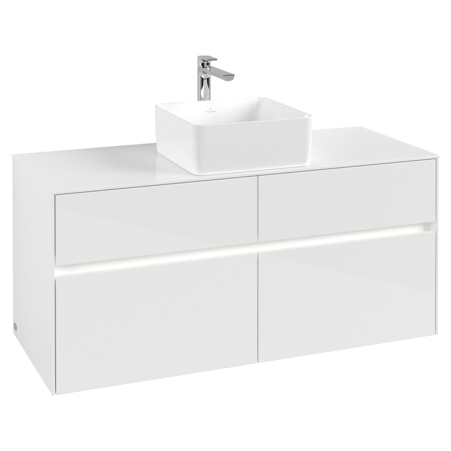 Élément inférieur COLLARO
120 x 54,8 x 50 cm
2 éléments à chacun 2 tiroirs
avec éclairage LED