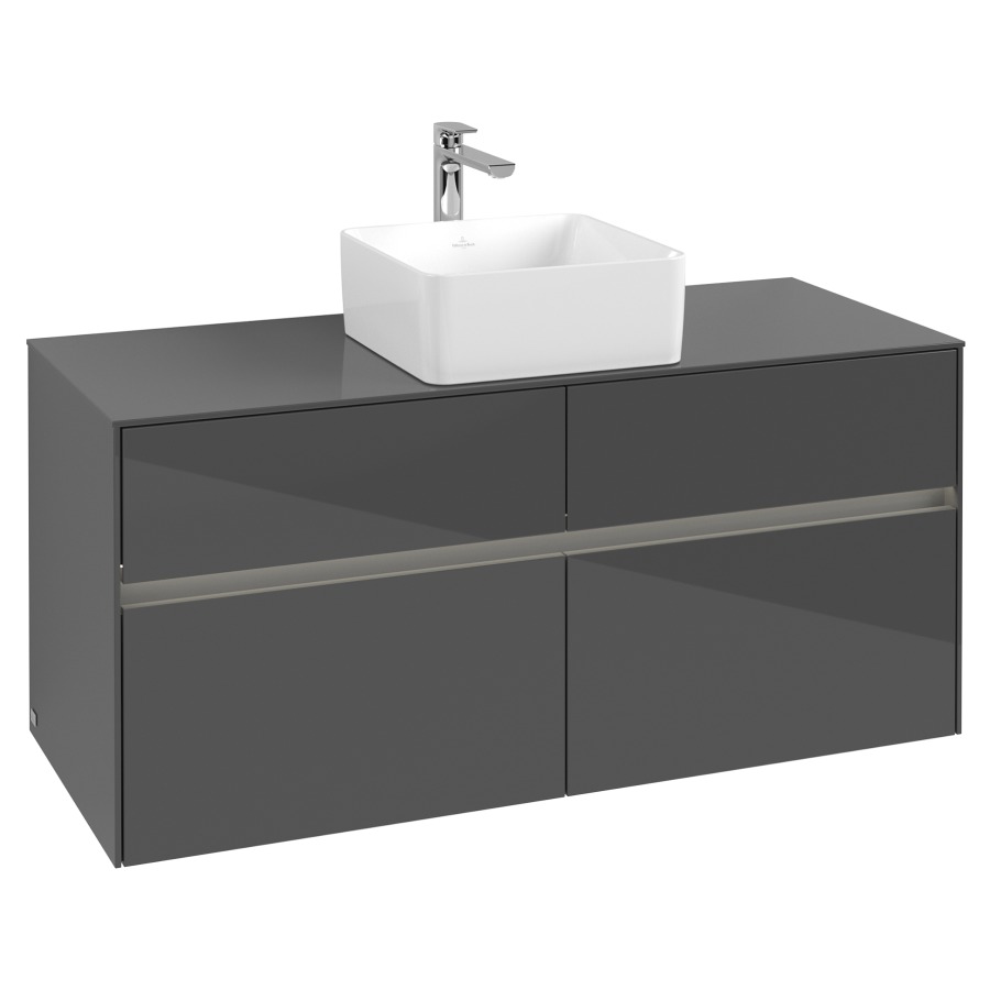 Élément inférieur COLLARO
120 x 54,8 x 50 cm
2 éléments à chacun 2 tiroirs
avec éclairage LED