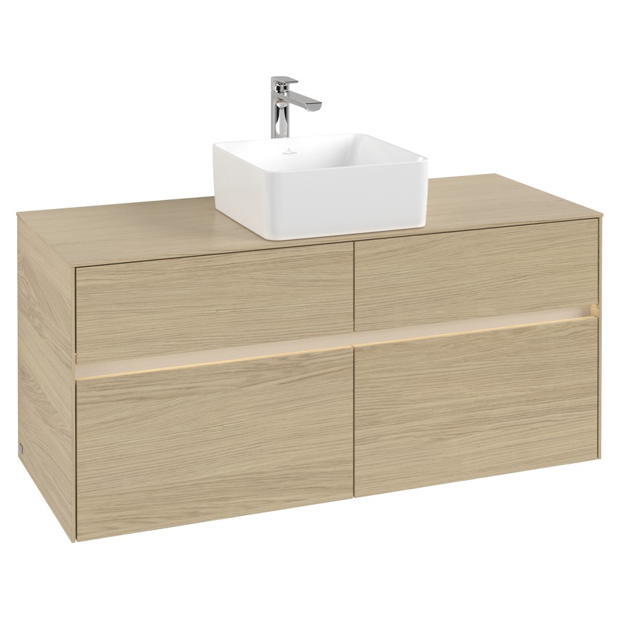 Élément inférieur COLLARO
120 x 54,8 x 50 cm
2 éléments à chacun 2 tiroirs
avec éclairage LED