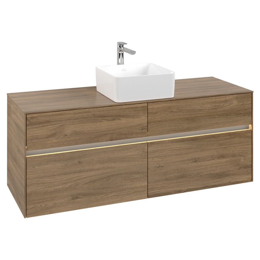 Élément inférieur COLLARO
140 x 54,8 x 50 cm
2 éléments à chacun 2 tiroirs
avec éclairage LED