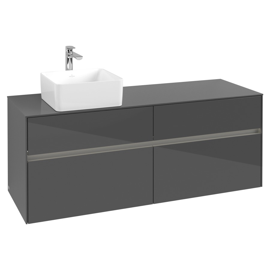 Élément inférieur COLLARO
140 x 54,8 x 50 cm
lavabo à gauche
2 éléments à chacun 2 tiroirs
avec éclairage LED