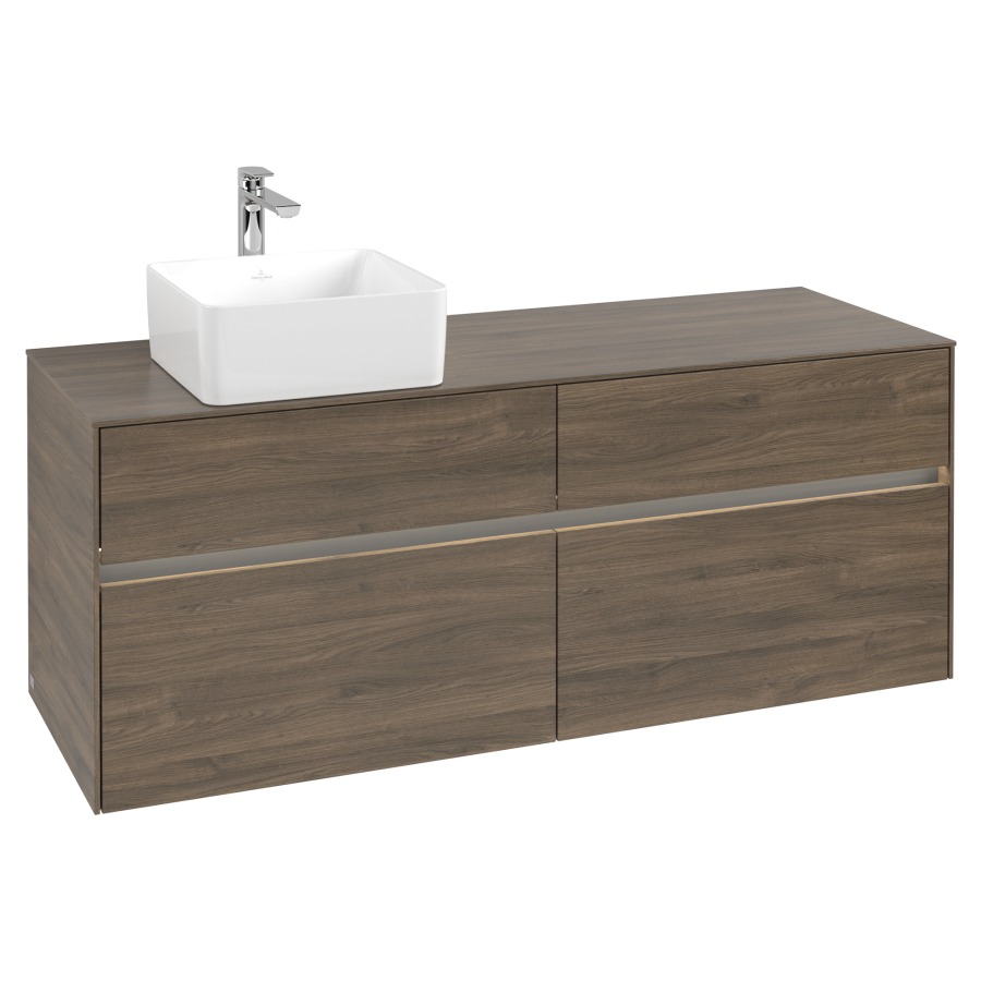 Élément inférieur COLLARO
140 x 54,8 x 50 cm
lavabo à gauche
2 éléments à chacun 2 tiroirs
avec éclairage LED