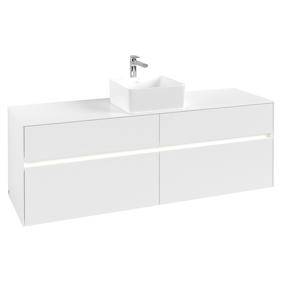 Élément inférieur COLLARO
160 x 54,8 x 50 cm
2 éléments à chacun 2 tiroirs
avec éclairage LED