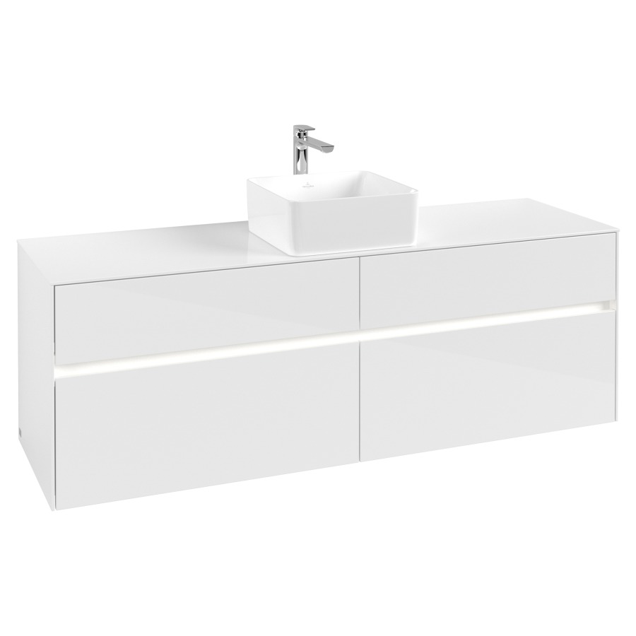 Élément inférieur COLLARO
160 x 54,8 x 50 cm
2 éléments à chacun 2 tiroirs
avec éclairage LED