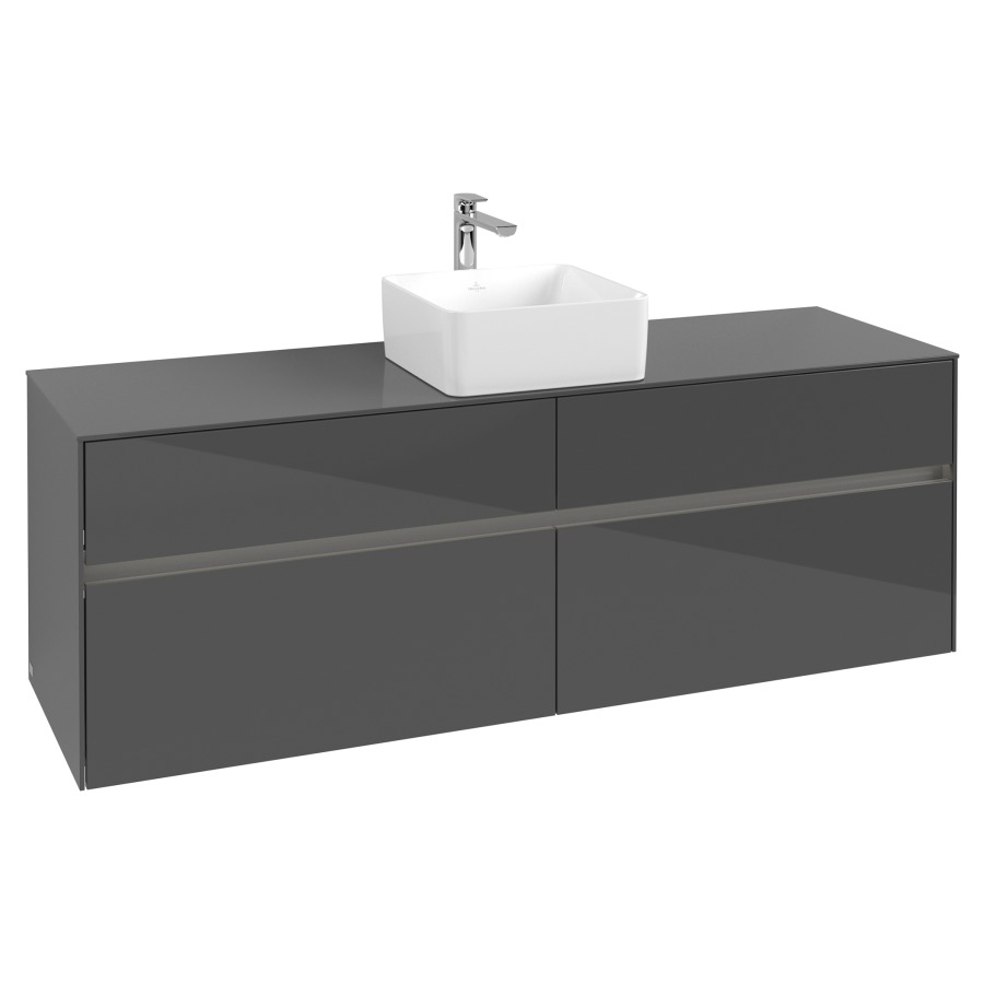 Élément inférieur COLLARO
160 x 54,8 x 50 cm
2 éléments à chacun 2 tiroirs
avec éclairage LED