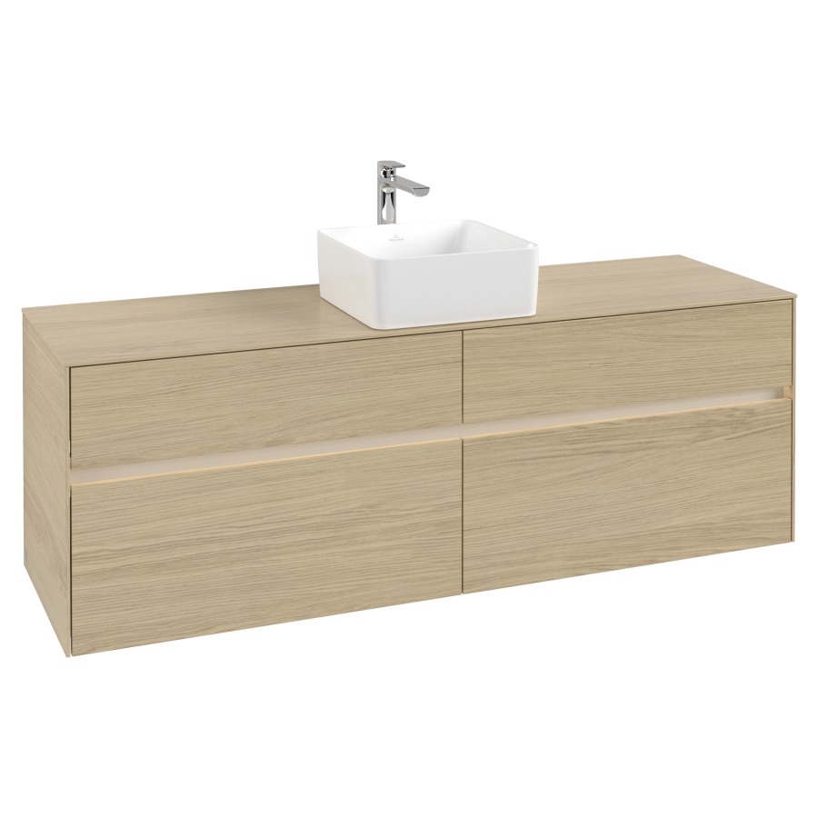 Élément inférieur COLLARO
160 x 54,8 x 50 cm
2 éléments à chacun 2 tiroirs
avec éclairage LED