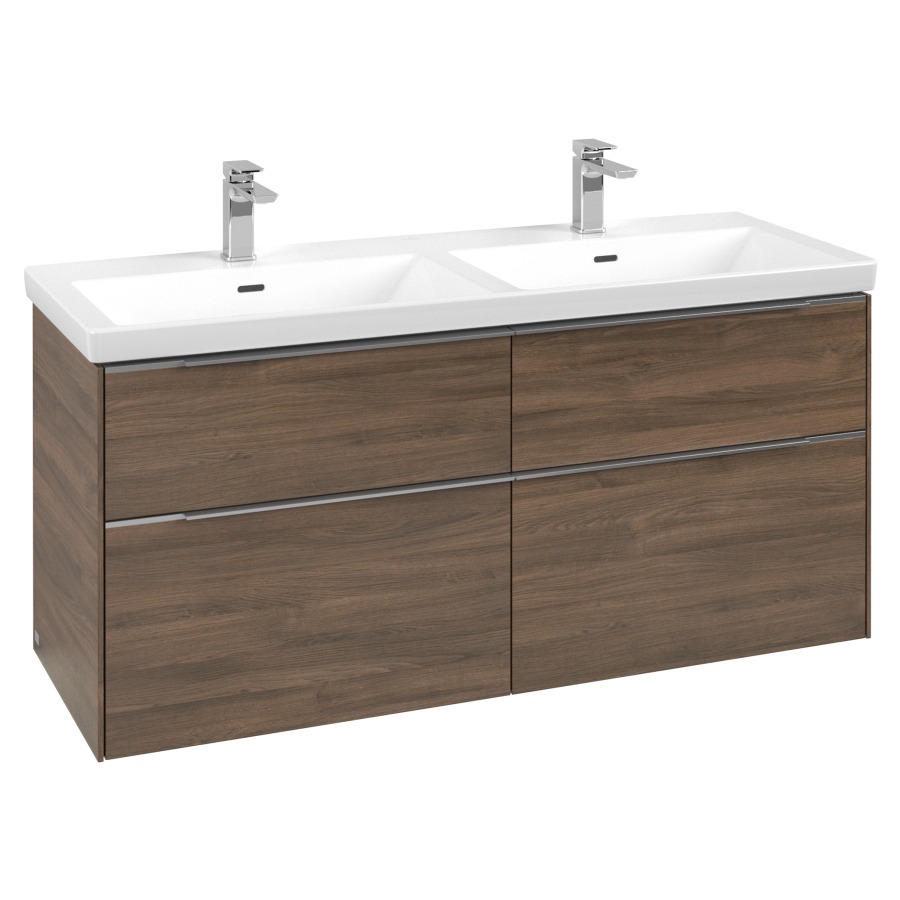 Élément inférieur SUBWAY 3.0
127,2 x 57,6 x 47,8 cm
pour lavabo double Subway 3.0
130 cm, 2 éléments à chacune
2 tiroirs, avec éclairage LED