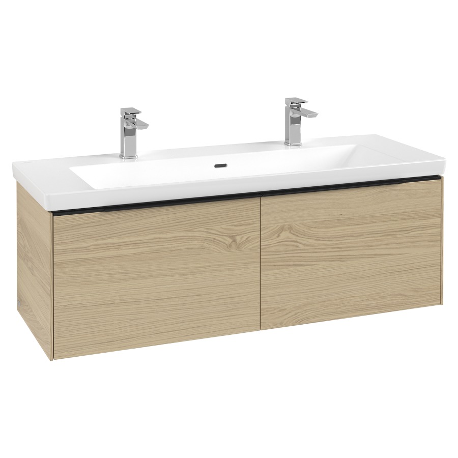 Élément inférieur SUBWAY 3.0
127,2 x 42,9 x 47,8 cm
pour lavabo Subway 3.0 130 cm
élément à 2 tiroirs
avec éclairage LED
