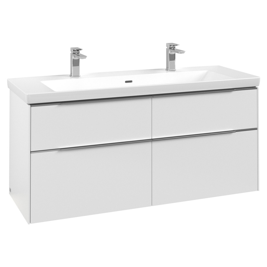 Élément inférieur SUBWAY 3.0
127,2 x 57,6 x 47,8 cm
pour lavabo Subway 3.0 130 cm
2 éléments à chacun 2 tiroirs
avec éclairage LED