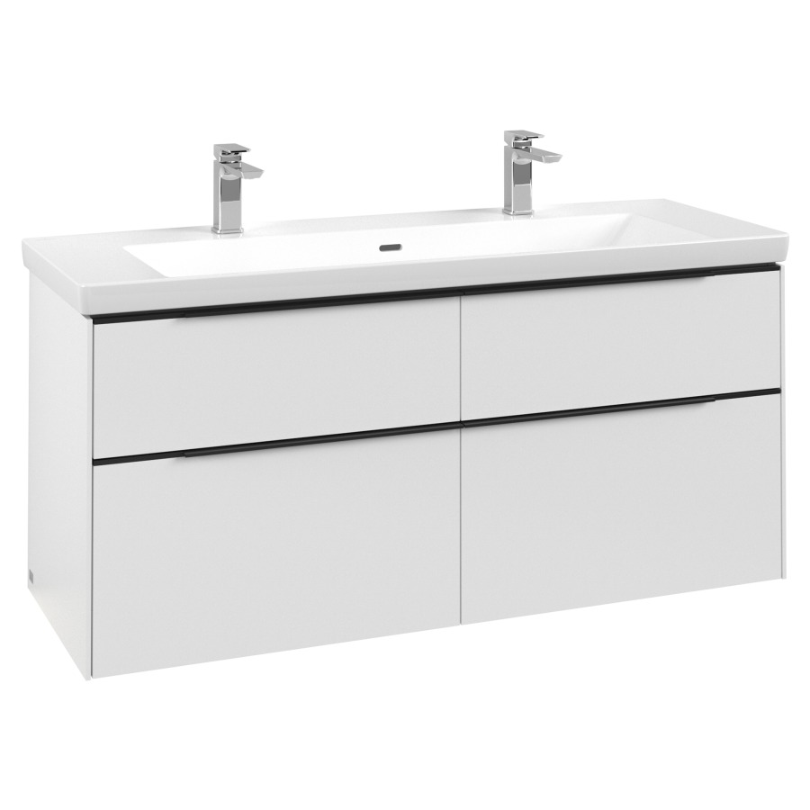 Élément inférieur SUBWAY 3.0
127,2 x 57,6 x 47,8 cm
pour lavabo Subway 3.0 130 cm
2 éléments à chacun 2 tiroirs
avec éclairage LED