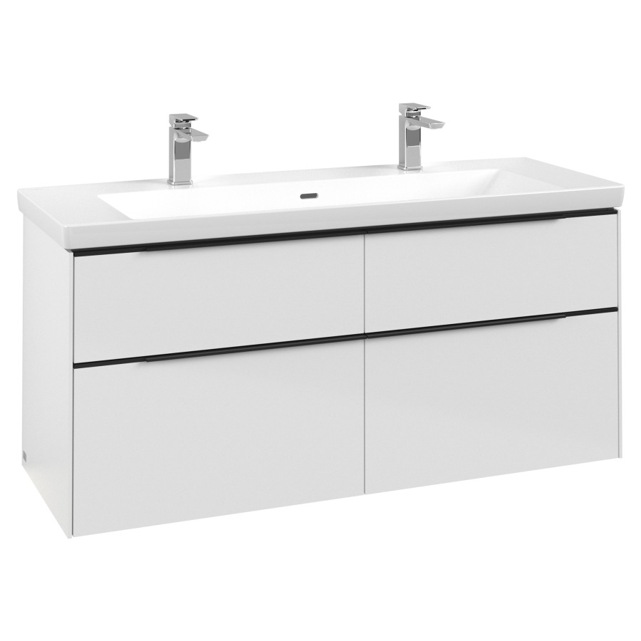 Élément inférieur SUBWAY 3.0
127,2 x 57,6 x 47,8 cm
pour lavabo Subway 3.0 130 cm
2 éléments à chacun 2 tiroirs
avec éclairage LED