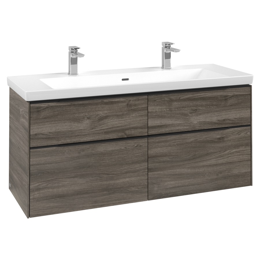 Élément inférieur SUBWAY 3.0
127,2 x 57,6 x 47,8 cm
pour lavabo Subway 3.0 130 cm
2 éléments à chacun 2 tiroirs
avec éclairage LED