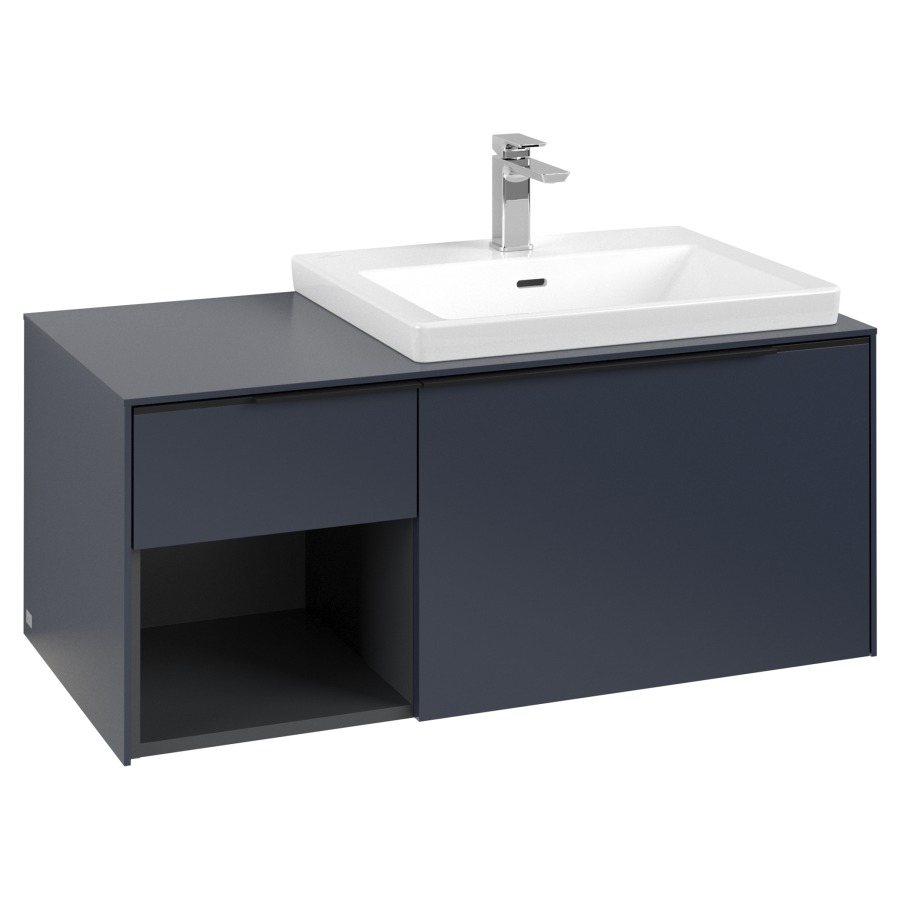 Élément inférieur SUBWAY 3.0
100,1 x 42,25 x 51,6 cm
pour lavabo Subway 3.0
60 cm, 2 éléments à chacun
1 tiroir, niche ouverte à
gauche, avec éclairage LED