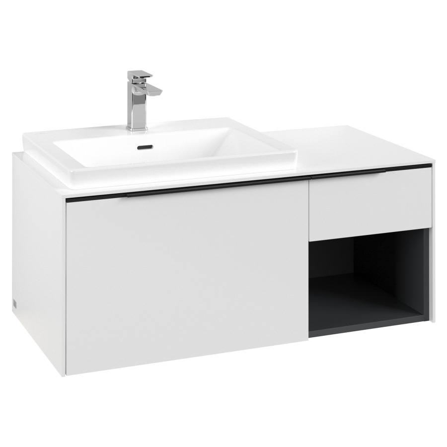 Élément inférieur SUBWAY 3.0
100,1 x 42,25 x 51,6 cm
pour lavabo Subway 3.0 60 cm,
2 éléments à chacun
1 tiroir, niche ouverte à
droite, avec éclairage LED