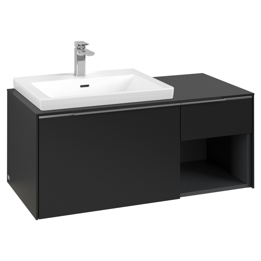 Élément inférieur SUBWAY 3.0
100,1 x 42,25 x 51,6 cm
pour lavabo Subway 3.0 60 cm,
2 éléments à chacun
1 tiroir, niche ouverte à
droite, avec éclairage LED