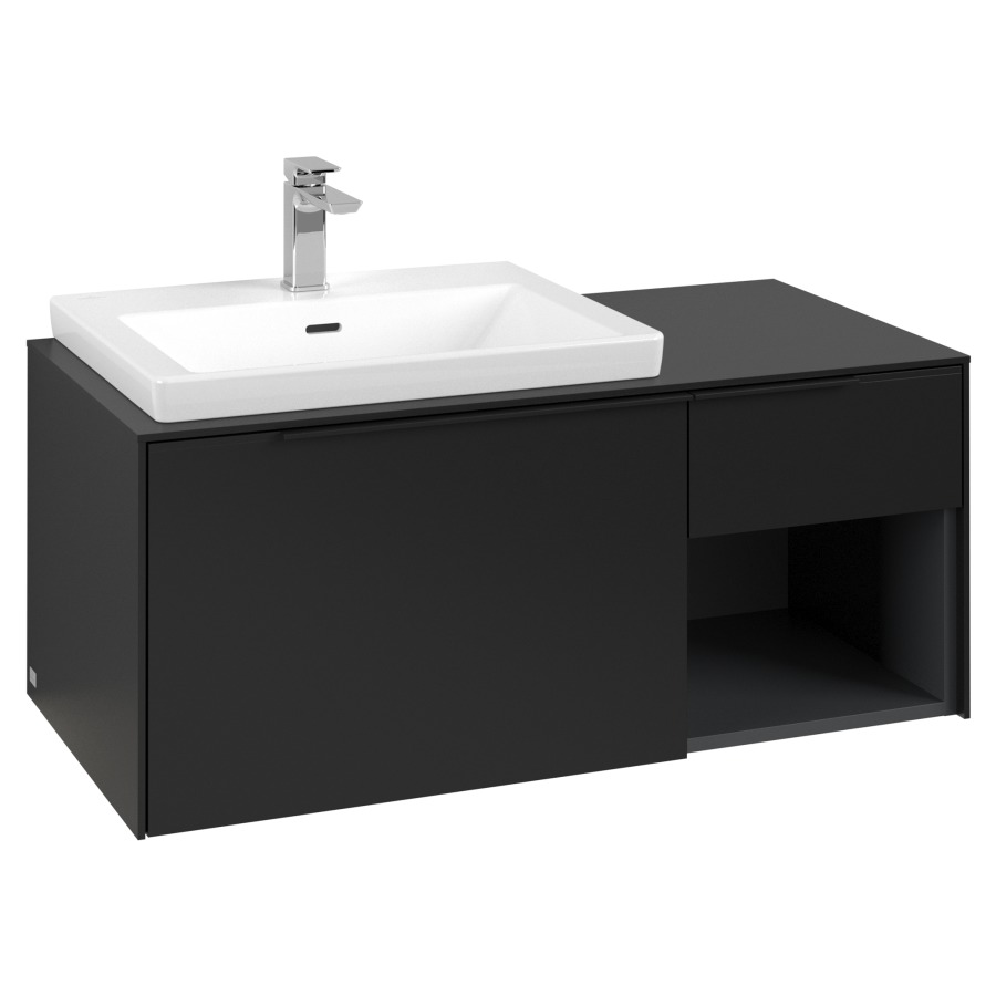 Élément inférieur SUBWAY 3.0
100,1 x 42,25 x 51,6 cm
pour lavabo Subway 3.0 60 cm,
2 éléments à chacun
1 tiroir, niche ouverte à
droite, avec éclairage LED