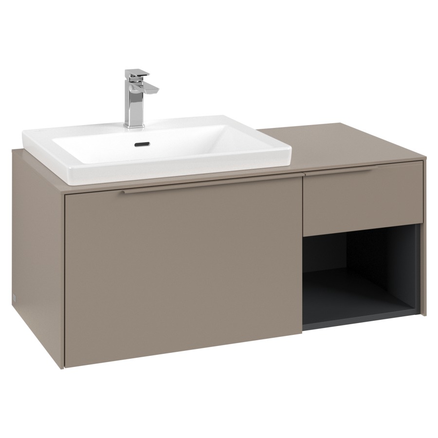 Élément inférieur SUBWAY 3.0
100,1 x 42,25 x 51,6 cm
pour lavabo Subway 3.0 60 cm,
2 éléments à chacun
1 tiroir, niche ouverte à
droite, avec éclairage LED