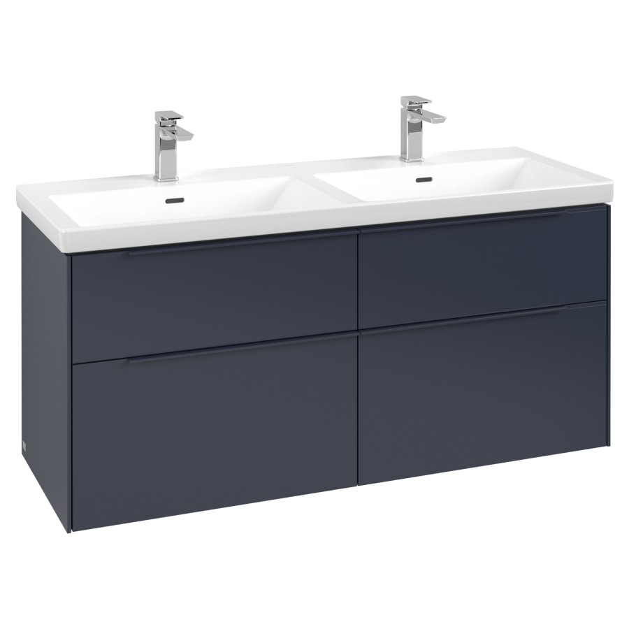 Élément inférieur SUBWAY 3.0
127,2 x 57,6 x 47,8 cm
pour lavabo double Subway 3.0
130 cm, 2 éléments à chacune
2 tiroirs