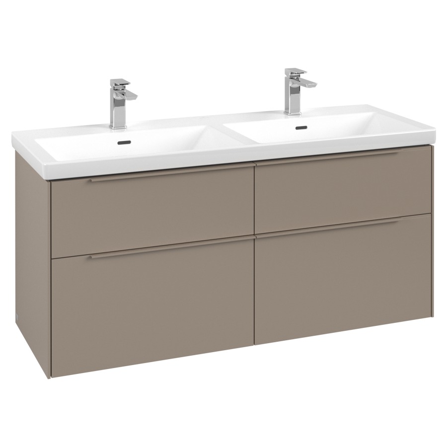 Élément inférieur SUBWAY 3.0
127,2 x 57,6 x 47,8 cm
pour lavabo double Subway 3.0
130 cm, 2 éléments à chacune
2 tiroirs