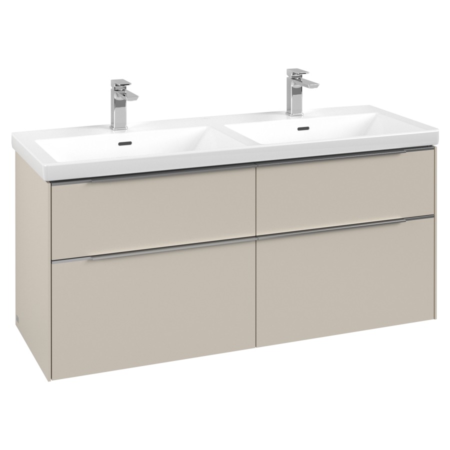 Élément inférieur SUBWAY 3.0
127,2 x 57,6 x 47,8 cm
pour lavabo double Subway 3.0
130 cm, 2 éléments à chacune
2 tiroirs