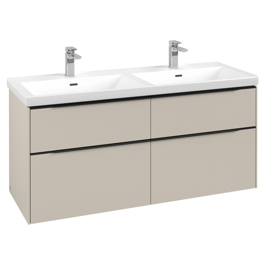 Élément inférieur SUBWAY 3.0
127,2 x 57,6 x 47,8 cm
pour lavabo double Subway 3.0
130 cm, 2 éléments à chacune
2 tiroirs