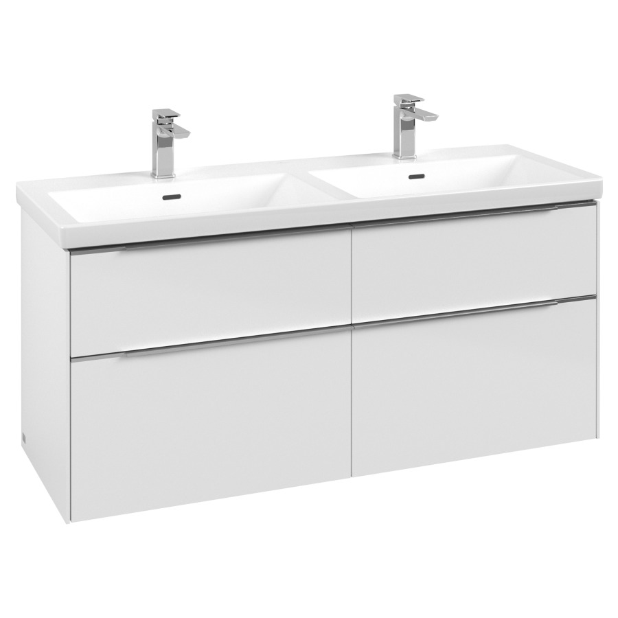 Élément inférieur SUBWAY 3.0
127,2 x 57,6 x 47,8 cm
pour lavabo double Subway 3.0
130 cm, 2 éléments à chacune
2 tiroirs