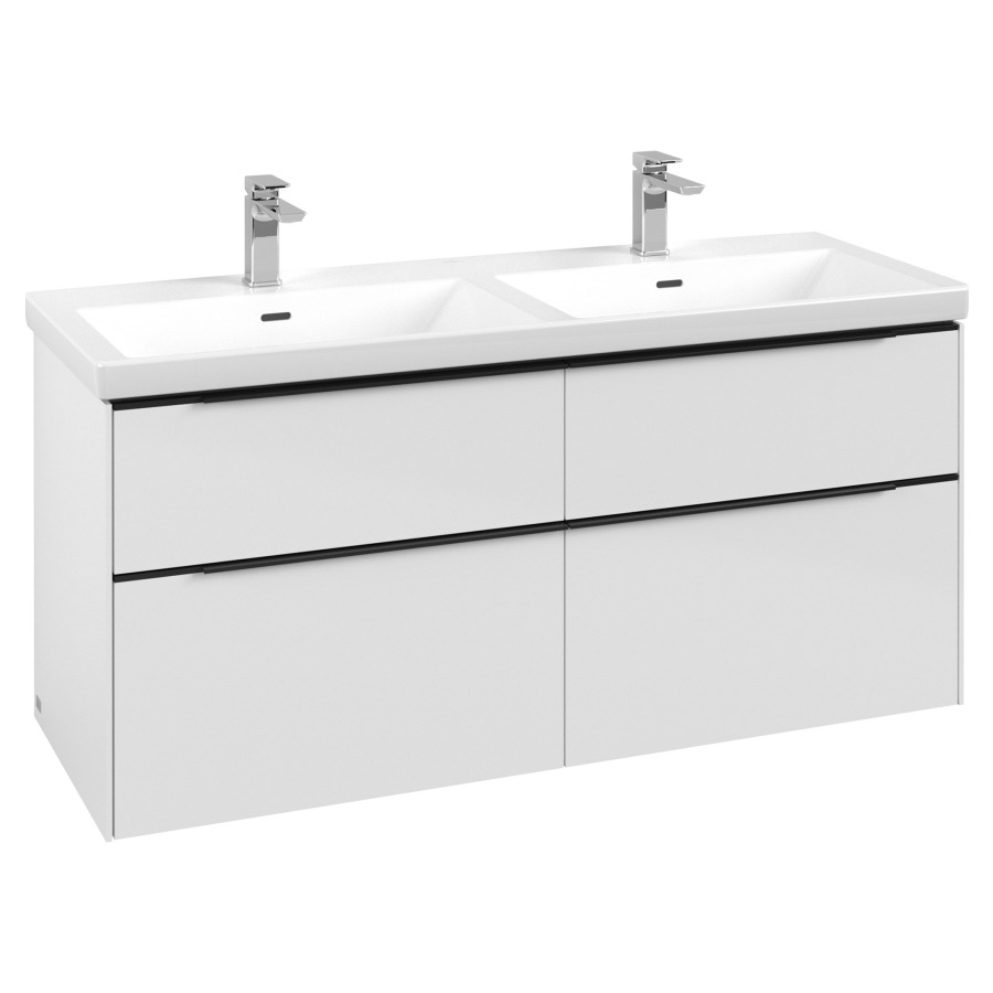 Élément inférieur SUBWAY 3.0
127,2 x 57,6 x 47,8 cm
pour lavabo double Subway 3.0
130 cm, 2 éléments à chacune
2 tiroirs