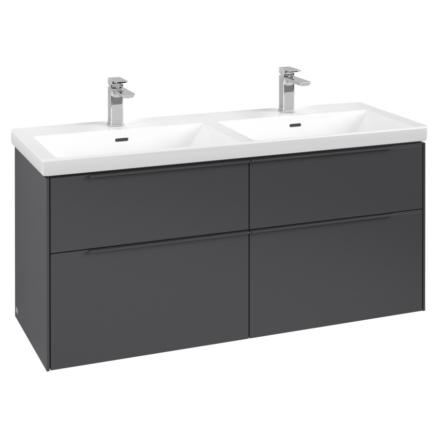Élément inférieur SUBWAY 3.0
127,2 x 57,6 x 47,8 cm
pour lavabo double Subway 3.0
130 cm, 2 éléments à chacune
2 tiroirs